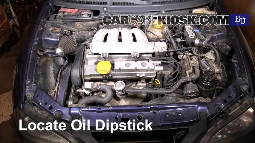 1999 Opel Tigra 1.4i 1.4L 4 Cyl. Oil Check Oil Level